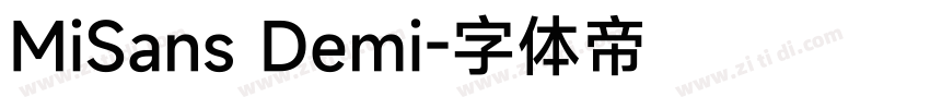 MiSans Demi字体转换